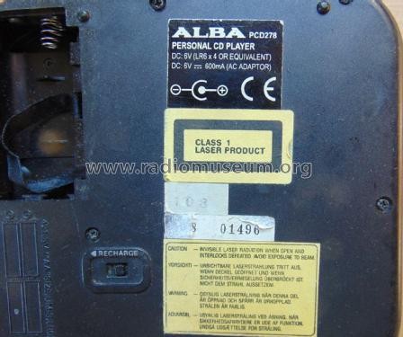 Personal CD Player PCD278; Alba Brand Balcombe (ID = 2715527) Enrég.-R