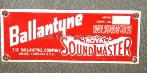 Sound Master Royal RX 224; Ballantyne Company, (ID = 507512) Ampl/Mixer