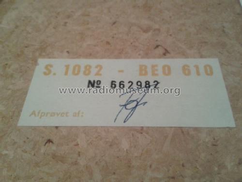 Beo 610 S.1082; Bang & Olufsen B&O; (ID = 1492012) Radio