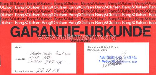 Fernbedienung Master Control Panel 5000; Bang & Olufsen B&O; (ID = 1517861) Altri tipi