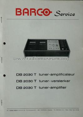 Tuner - amplifier DB 2030 T; Barco, Belgian (ID = 3012578) Radio