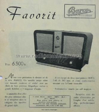 Favorit ; Barco, Belgian (ID = 1707045) Radio