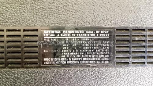 National Panasonic RF-893Y; Barlow-Wadley Barlow (ID = 2786526) Radio