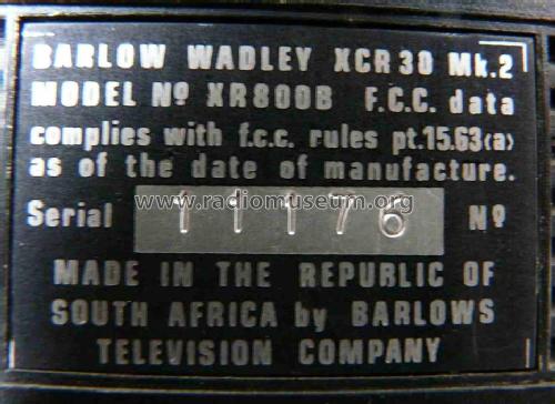 XCR-30 Mark 2 ; Barlow-Wadley Barlow (ID = 1044618) Radio