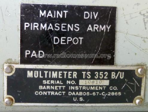 Multimeter TS352B/U; Barnett Instrument, (ID = 1463452) Equipment