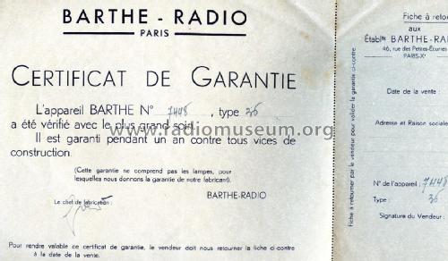 36; Barthe Radio, Barthe (ID = 1756023) Radio