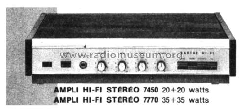 Ampli Hi-Fi Stéréo 7450; Barthe Radio, Barthe (ID = 2318907) Ampl/Mixer