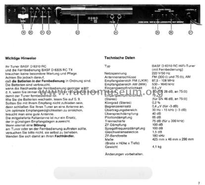 D6310RC; BASF, Badische (ID = 1848110) Radio