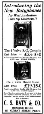 3-Valve Mantel Model 'Junior' ; Batyphone, C.S. Baty (ID = 1695892) Radio