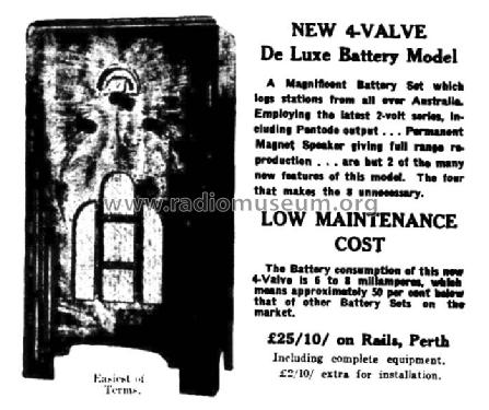 4-Valve De Luxe Battery Console ; Batyphone, C.S. Baty (ID = 1693323) Radio