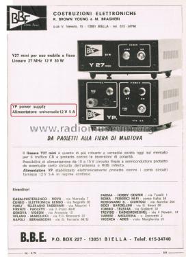 Alimentatore Universale YP; BBE Italy; Biella (ID = 2813400) Power-S