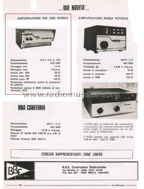 Amplificatore per Uso Mobile Y27 M; BBE Italy; Biella (ID = 2792300) Citizen