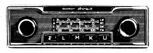 Avus LMKU ab F270001 ; Becker, Max Egon, (ID = 2047481) Car Radio