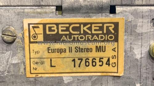 Europa II Stereo MU Serie L; Becker, Max Egon, (ID = 2995481) Car Radio