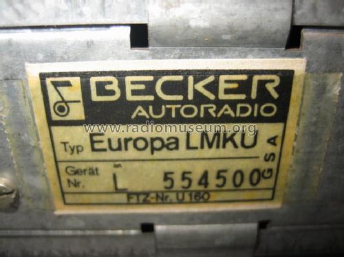 Europa LMKU ; Becker, Max Egon, (ID = 746710) Car Radio