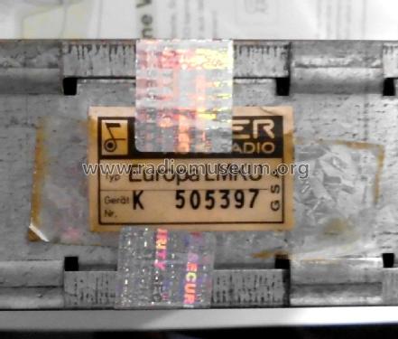 Europa LMKU Serie K bis 520000; Becker, Max Egon, (ID = 3029214) Car Radio