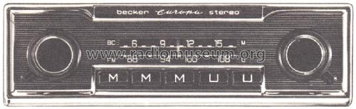 Europa MU Stereo; Becker, Max Egon, (ID = 2278503) Car Radio