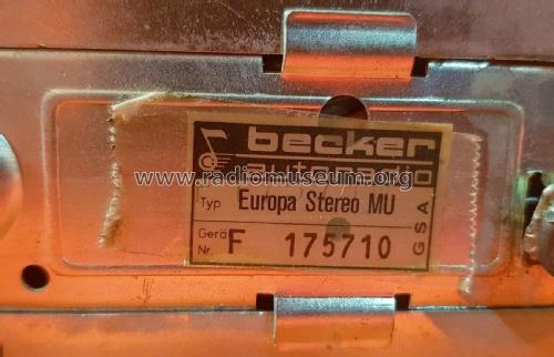 Europa Stereo MU ; Becker, Max Egon, (ID = 3028362) Car Radio