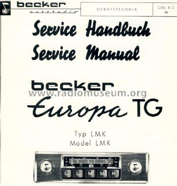 Europa TG/LMK; Becker, Max Egon, (ID = 1788913) Car Radio