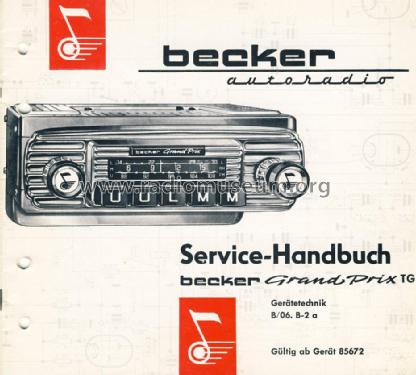 Grand Prix TG/LMU; Becker, Max Egon, (ID = 1740493) Car Radio