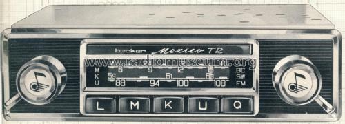 Mexico TR 12V ab B13130; Becker, Max Egon, (ID = 1907715) Car Radio