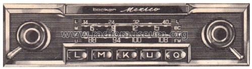 Mexico TR 6-12V ab C016263; Becker, Max Egon, (ID = 2550892) Car Radio