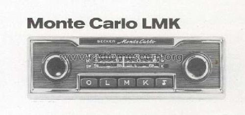 Monte Carlo LMK; Becker, Max Egon, (ID = 1957132) Car Radio