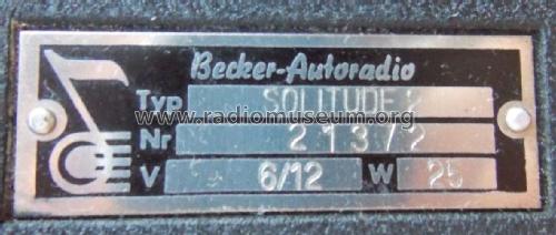 Solitude 2; Becker, Max Egon, (ID = 2280673) Car Radio