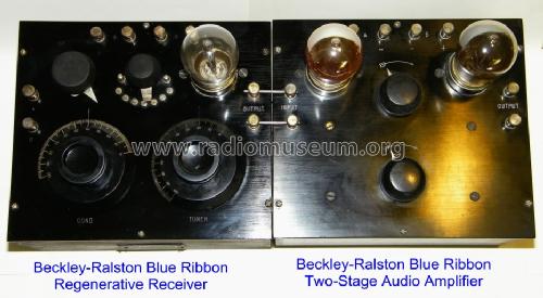 Blue Ribbon Regenerative Receiver ; Beckley-Ralston Co.; (ID = 1082439) Radio