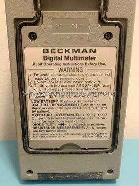 Digital Multimeter 3010; Beckman Instruments, (ID = 2914311) Equipment