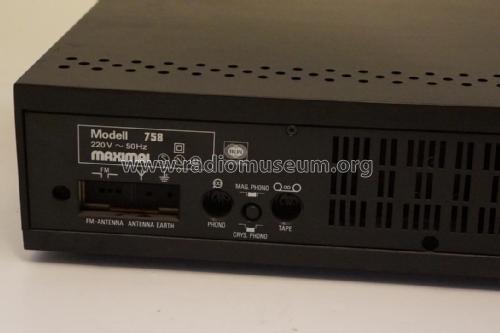 Stereo Receiver 758; Maximal Marke? / (ID = 2599832) Radio