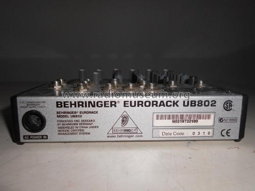 Eurorack Ultra Low-Noise Design 8-Input 2-Bus-Mixer UB802; Behringer (ID = 2369170) Ampl/Mixer