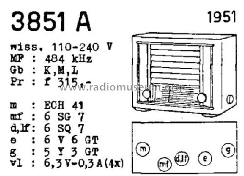 Tosca 3851A; Bel Cantor import (ID = 1857288) Radio