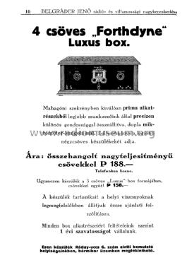 Forthdyne Luxus Box ; Belgráder Rádió, (ID = 2258997) Radio