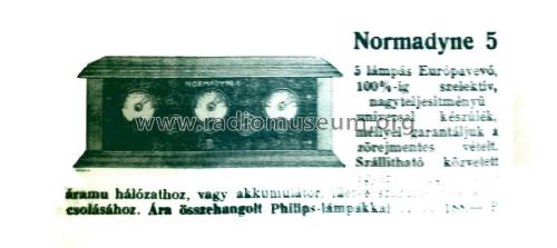 Normadyne 5 ; Belgráder Rádió, (ID = 2561116) Radio