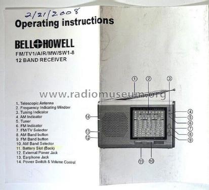 12 Band Receiver EL-306; Bell & Howell, (ID = 2860231) Radio