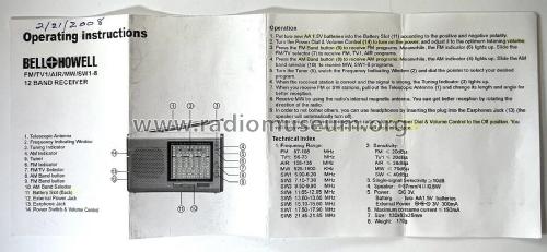 12 Band Receiver EL-306; Bell & Howell, (ID = 2860232) Radio