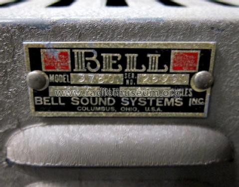 PA Amplifier 3750; Bell Sound Systems; (ID = 1986878) Ampl/Mixer