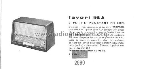 Radiobell Favori 116A; Bell Telephone Mfg. (ID = 1560235) Radio