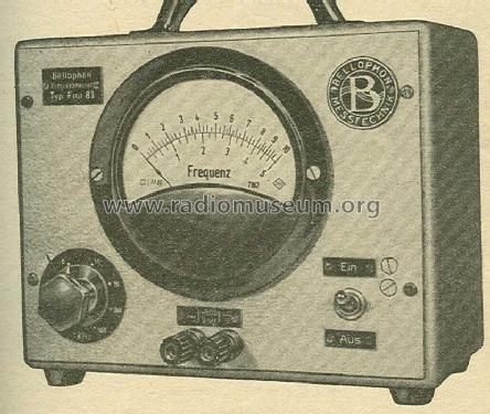 Frequenzmesser Fmr. 83; Bellophon; Berlin (ID = 241146) Equipment