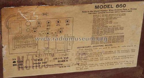 860 'Bel Monitor' Ch= Series A; Belmont Radio Corp. (ID = 513890) Radio