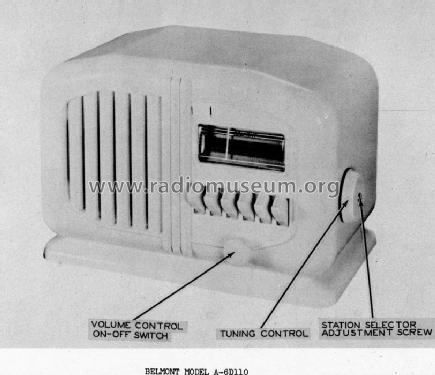 A-6D110 ; Belmont Radio Corp. (ID = 843076) Radio