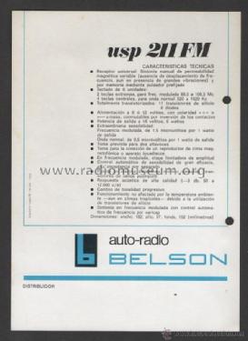 USP-211-FM; Belson Radio S.A.; (ID = 2008746) Car Radio