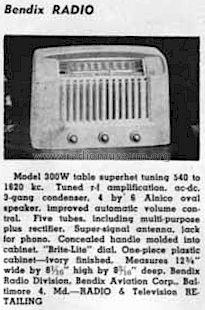 300W ; Bendix Radio (ID = 631699) Radio