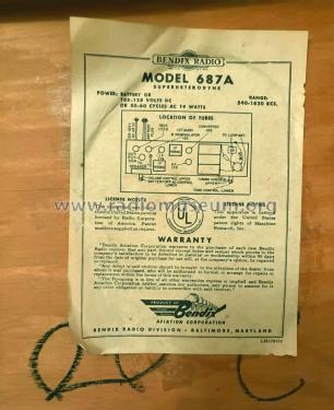 687A ; Bendix Radio (ID = 3142814) Radio