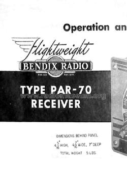 Flightweight PAR-70 A, B; Bendix Radio (ID = 1973000) Radio