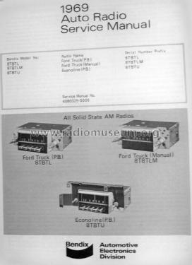 Ford Truck 8TBTL; Bendix Radio (ID = 2838890) Car Radio