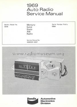 Mercury 9BM; Bendix Radio (ID = 2834577) Car Radio