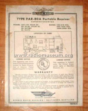 PAR-80A ; Bendix Radio (ID = 250942) Radio