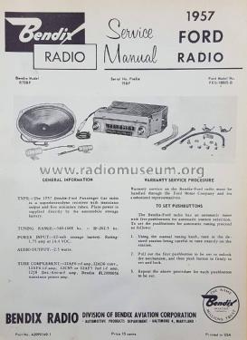 R75BF ; Bendix Radio (ID = 2834517) Car Radio